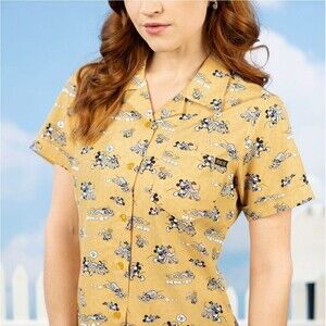 RSVLTS Disney Collection Pluto 95th Mouse Best Friend Kunuflex Button Up Shirt L